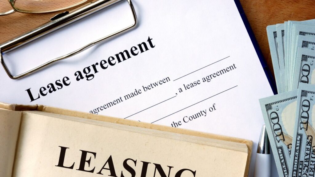 Commercial property lease document